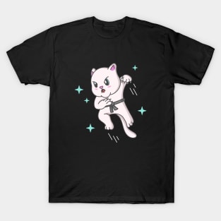 Kawaii Cat Ninja Kitten Fighter Karate T-Shirt